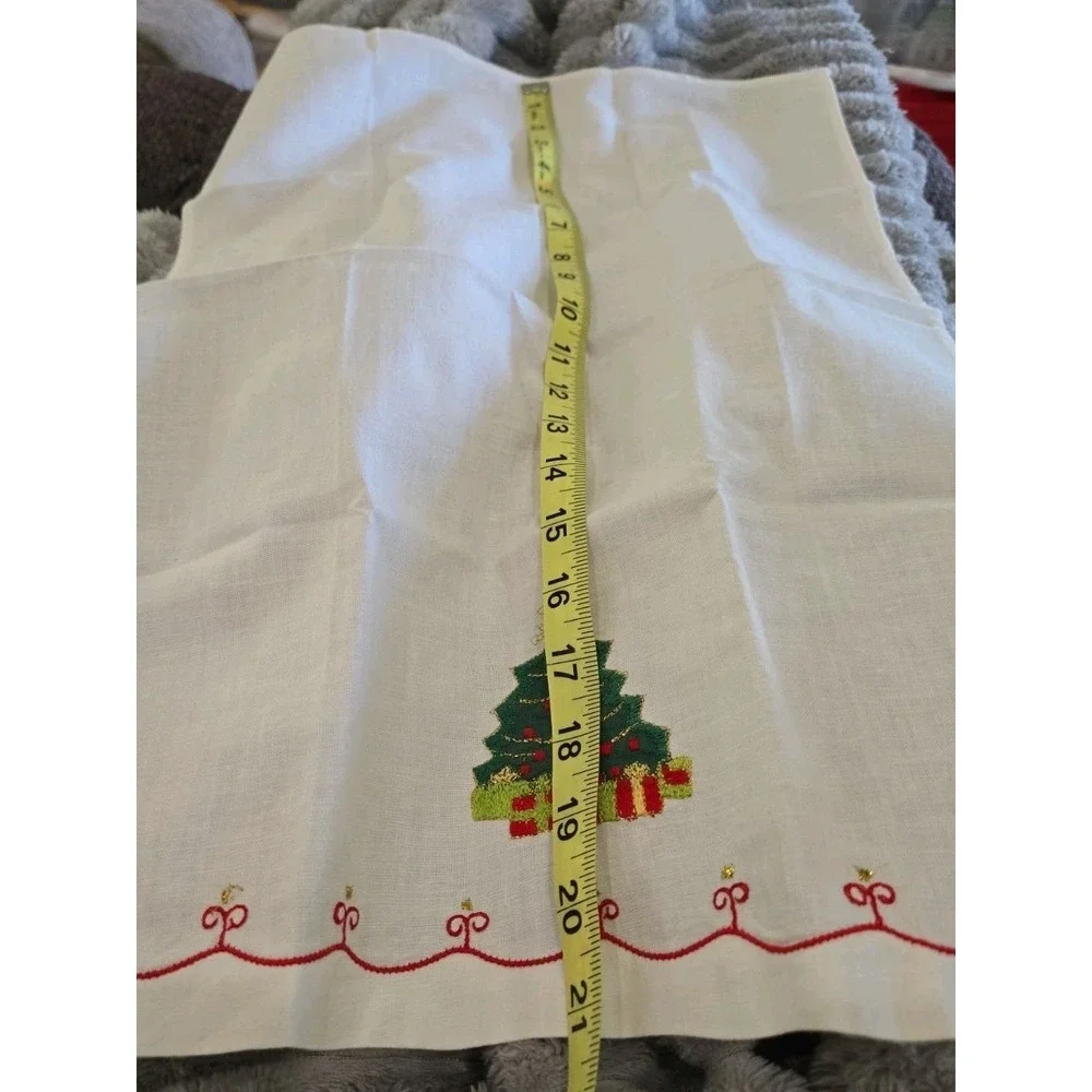 Embroidered‎ Christmas Tree Tea Towel New
